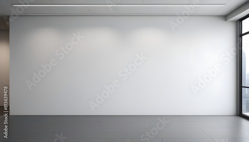 Wallpaper Mural A room with a white wall and a window, devoid of any furniture or decoration Torontodigital.ca