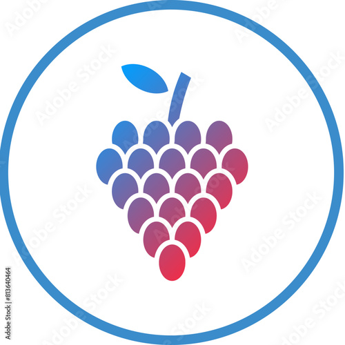 Vector Design Grapes Icon Style