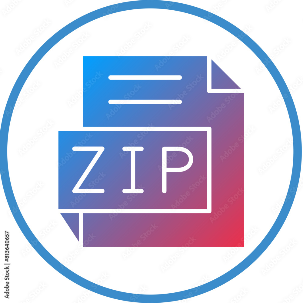 Vector Design ZIP Icon Style Vector Design ZIP Icon Style