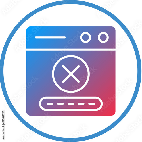 Vector Design Denial Icon Style