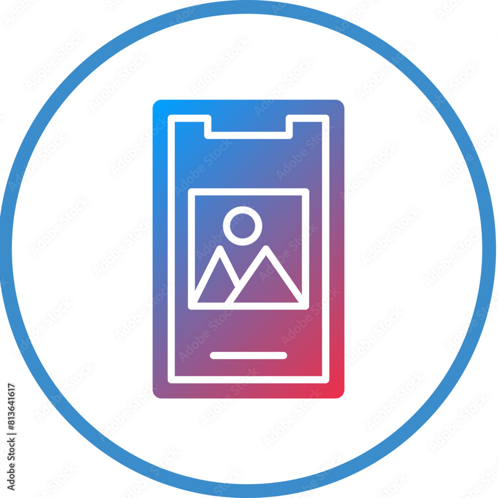 Vector Design Mobile Image Icon Style Vector Design Mobile Image Icon Style