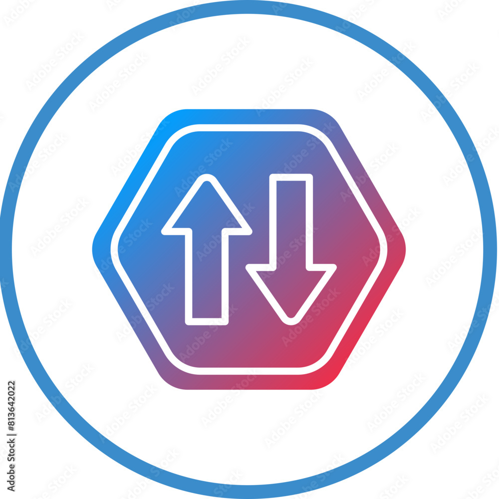 Vector Design Two Way Icon Style Vector Design Two Way Icon Style