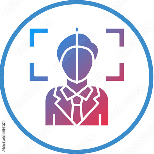 Vector Design Face Scan Icon Style