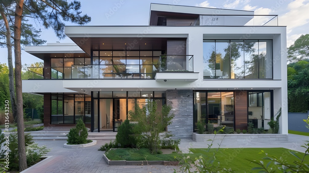 modern house with garden modern house with garden