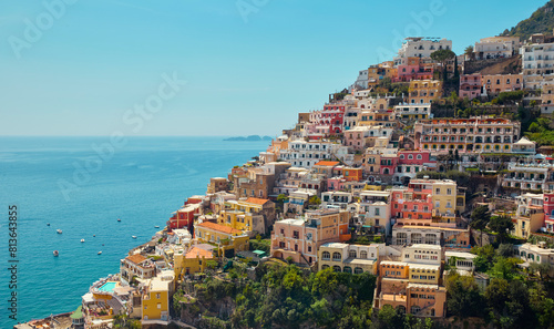 Positano town on Amalfi coast in Campania, Italy