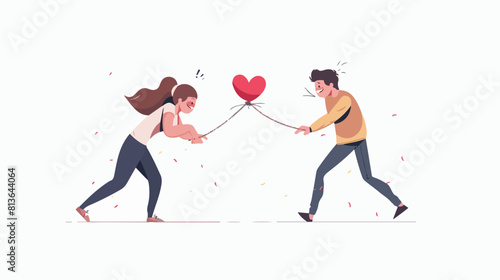 Divorce love couple breakup concept. Person breaking