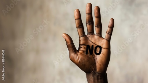 A Hand Displaying a Firm No photo