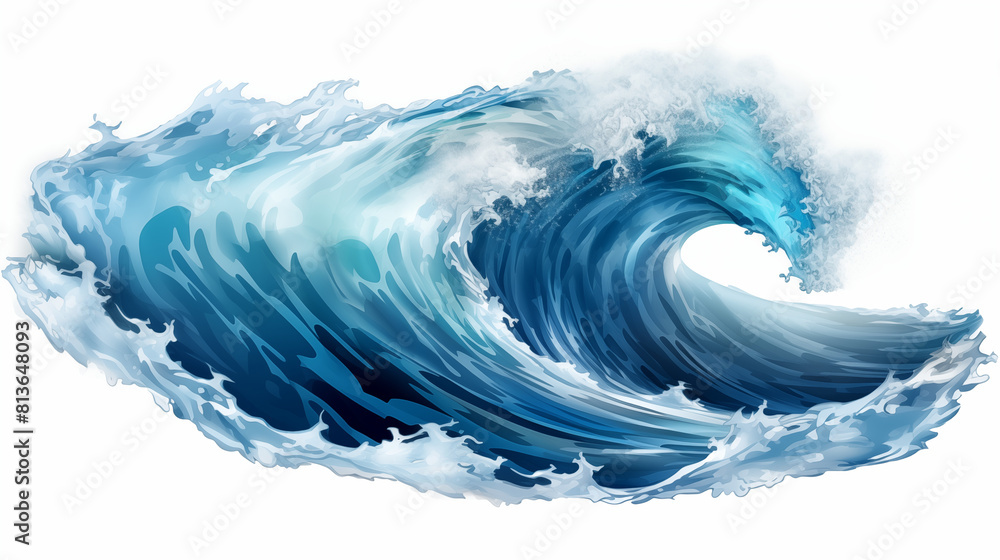 blue wave isolated on a white background blue wave isolated on a white background