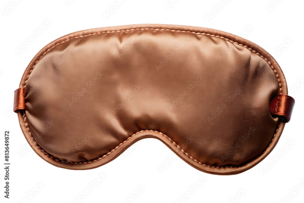 Shiny brown silk sleep mask to block out all light isolated png file Shiny brown silk sleep mask to block out all light isolated png file
