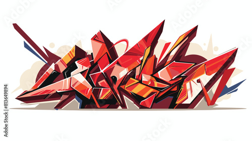 Element of graffiti on white backgroundd Vector style