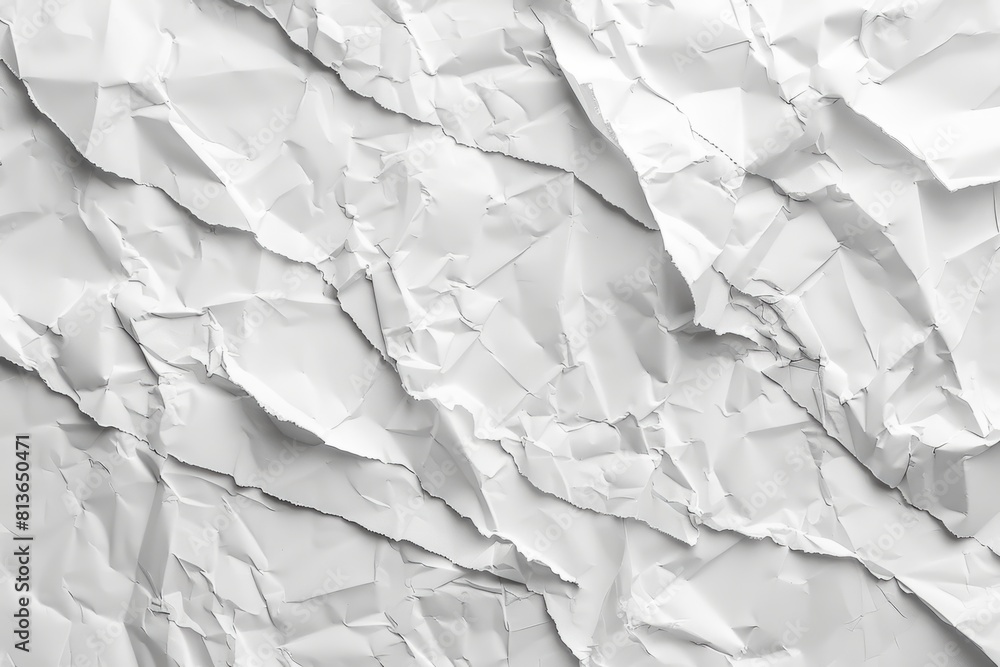 White crumpled paper texture background, white color, white tone, white monochrome, high resolution photography White crumpled paper texture background, white color, white tone, white monochrome, high resolution photography