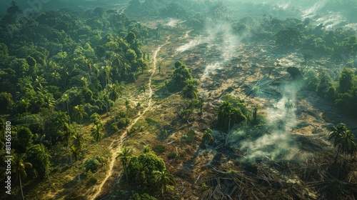 Heartbreaking scene of deforested land.