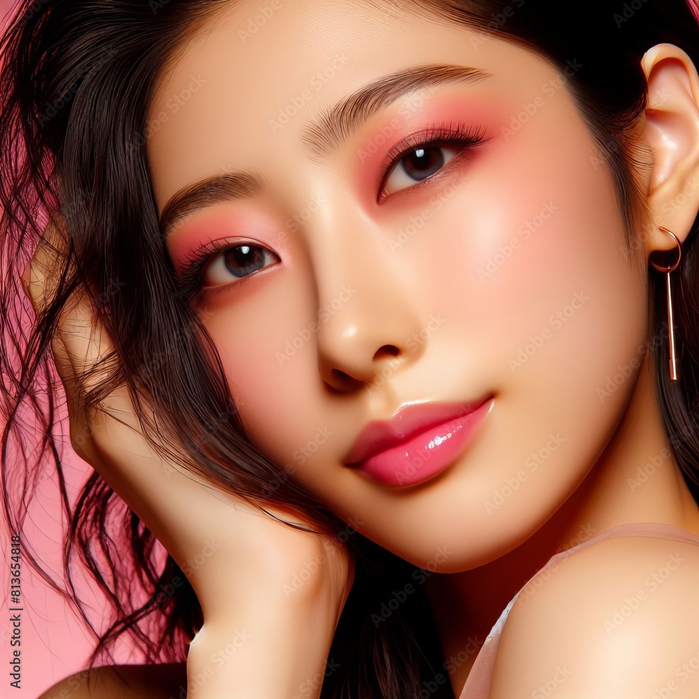 Close-up of an Asian woman full of pure beauty Close-up of an Asian woman full of pure beauty