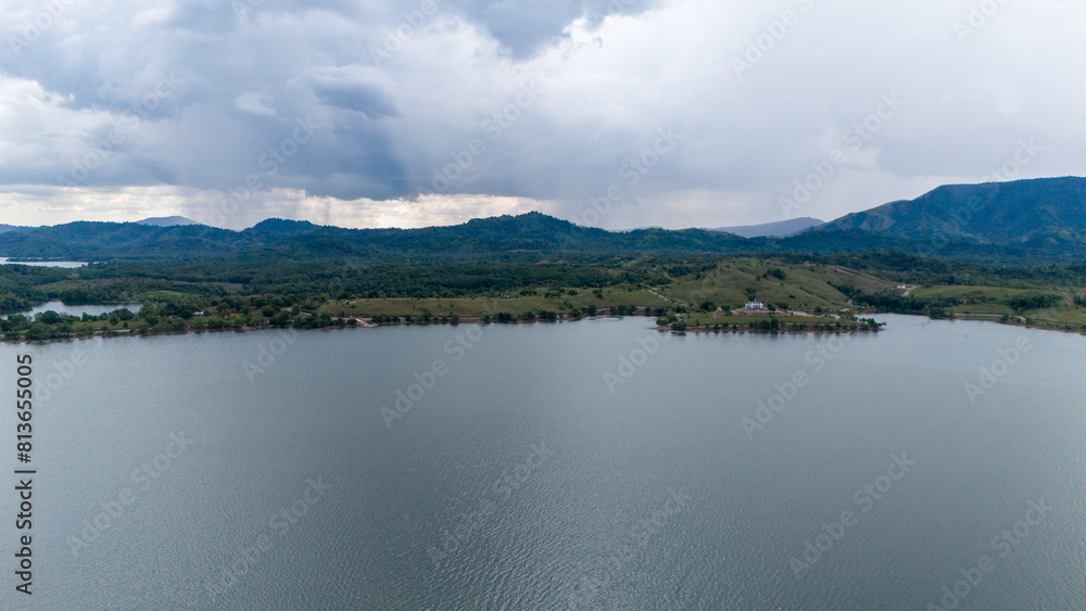 Aerial view of Bukit Batu at Lake Riam Kanan, Banjarbaru, South Kalimantan Aerial view of Bukit Batu at Lake Riam Kanan, Banjarbaru, South Kalimantan
