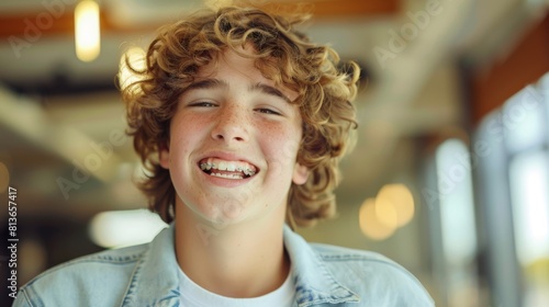 A Joyful Teen s Charming Smile