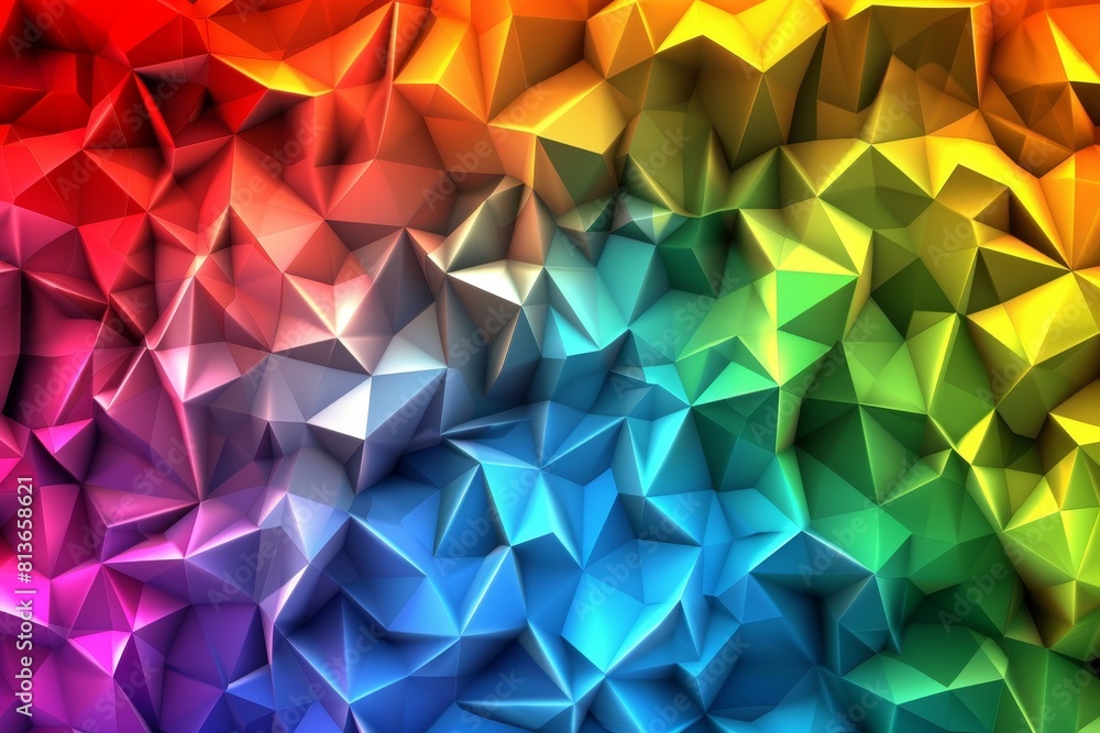 Obraz premium Vibrant Triangle Pattern Background. Generative AI