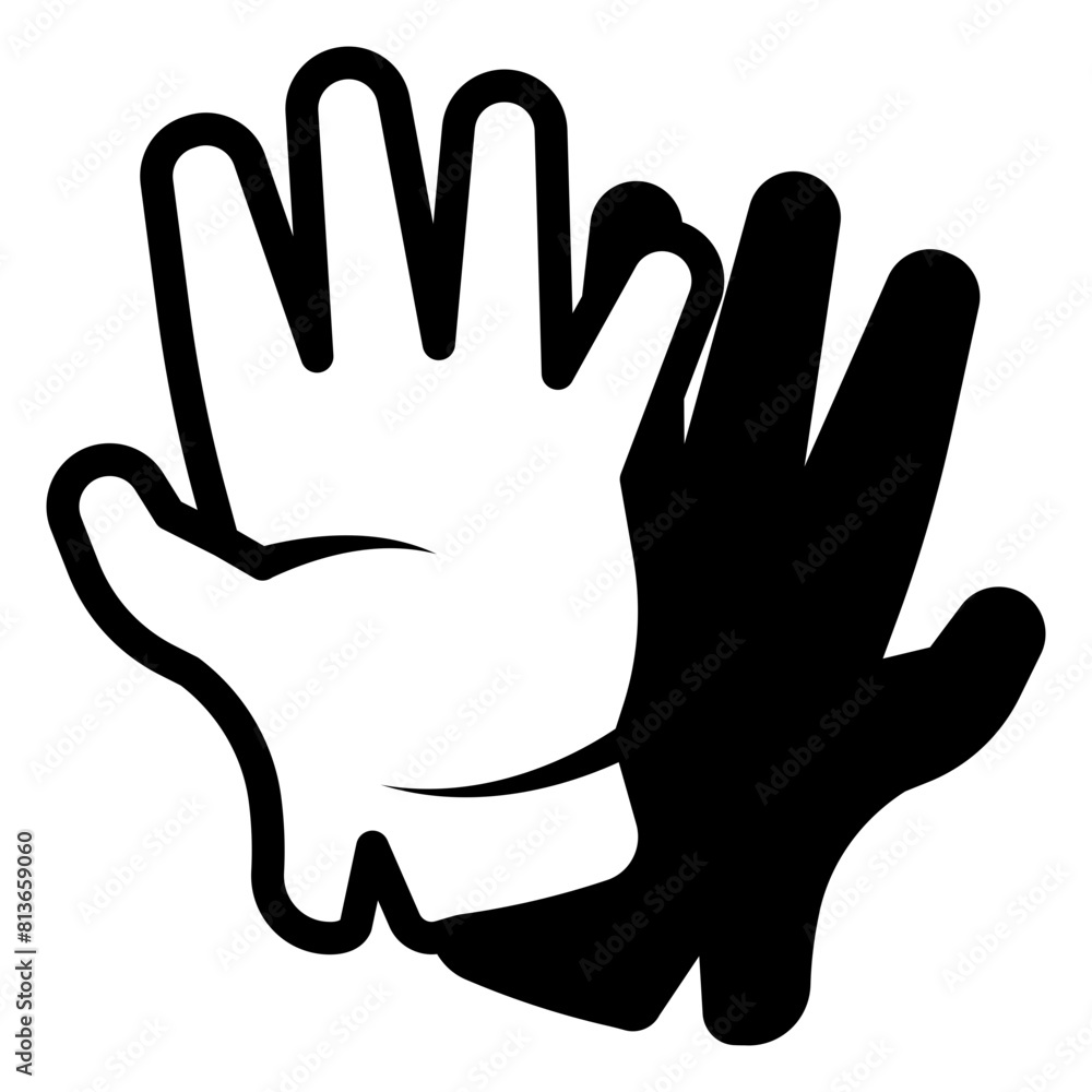 Fototapeta premium hand gloves icon