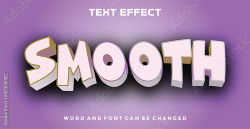 Smooth editable text effect