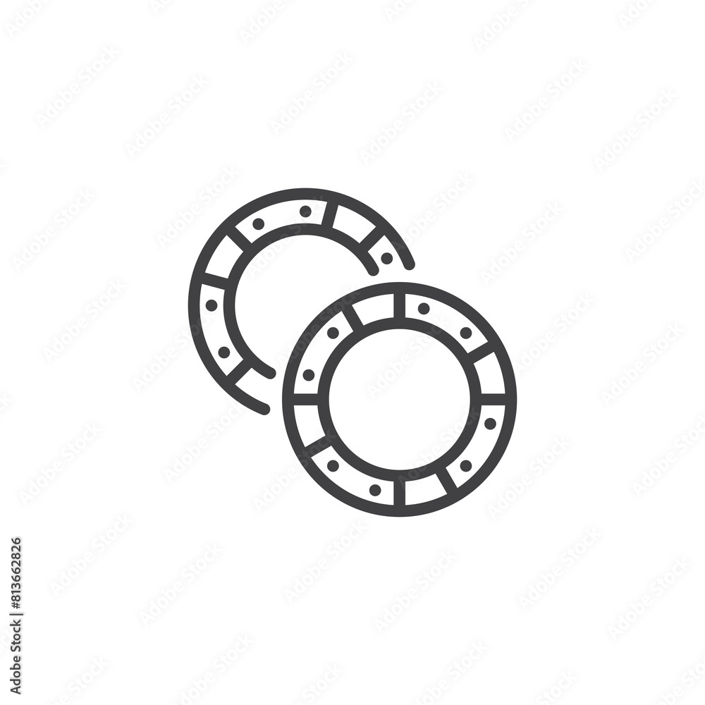 Poker Chips line icon Poker Chips line icon