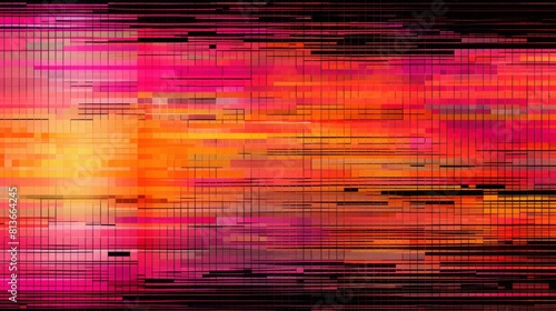 Abstract digital mosaic in a gradient from yellow to pink  ideal for dynamic and modern visual themes  Concept  abstract  digital  modern  mosaic  gradient