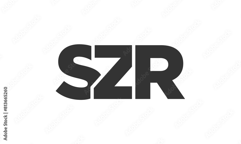 SZR logo design template with strong and modern bold text. Initial based vector logotype featuring simple and minimal typography. Trendy company identity. SZR logo design template with strong and modern bold text. Initial based vector logotype featuring simple and minimal typography. Trendy company identity.