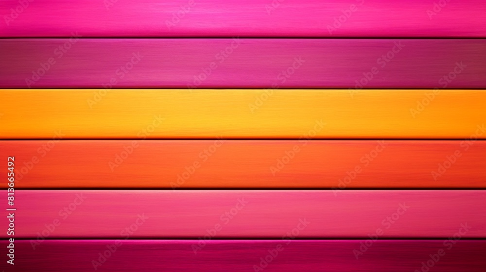 Abstract colorful wooden planks in horizontal stripes of pink, purple, orange, and yellow, vibrant and energetic

Colorful wood, abstract pattern, vibrant decor