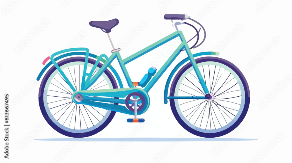 Bike flat style icon design Vehicle bicycle cycle head