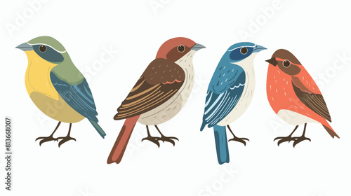 Bird icon. Animal pet cartoon and nature theme. Color © Bill