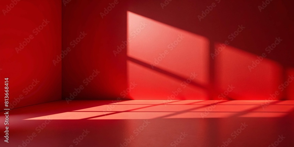 Abstract red studio background for product presentation. Backdrop with shadows of window for display product.
Abstract red studio background for product presentation. Backdrop with shadows of window for display product.