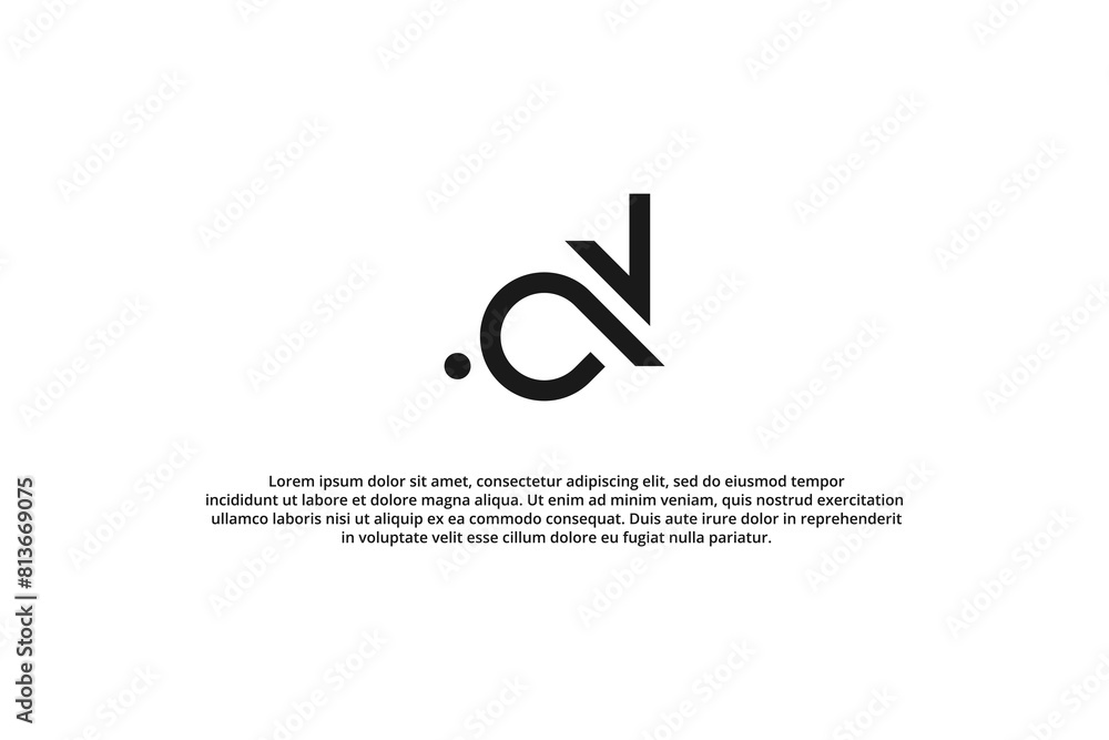 letter a and v rabbit modern logo letter a and v rabbit modern logo