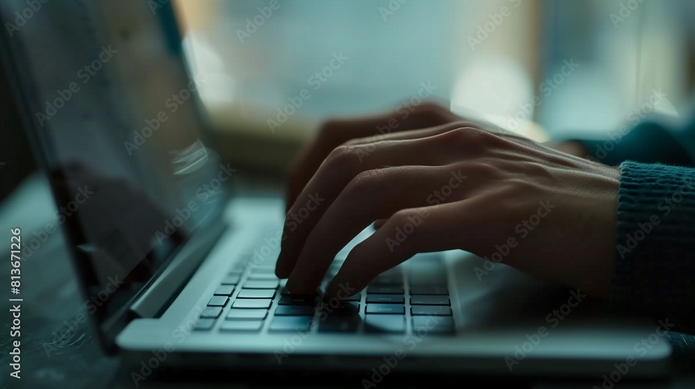 Person Typing on Laptop Computer Person Typing on Laptop Computer