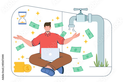 Passive Income Financial Freedom Concept