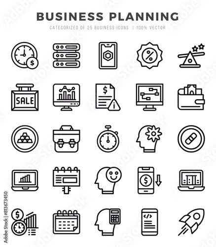 Business Planning Icon Bundle 25 Icons for Websites and Apps