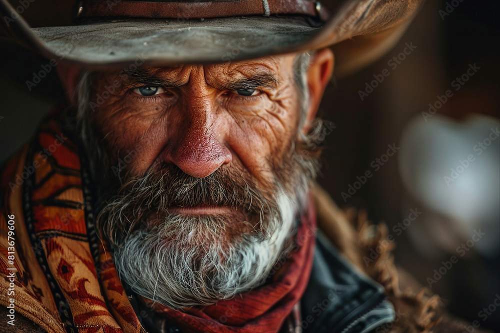 Generative AI picture Portrait of wild west retro movie western city town with cowboys and cowgirls and horses Generative AI picture Portrait of wild west retro movie western city town with cowboys and cowgirls and horses