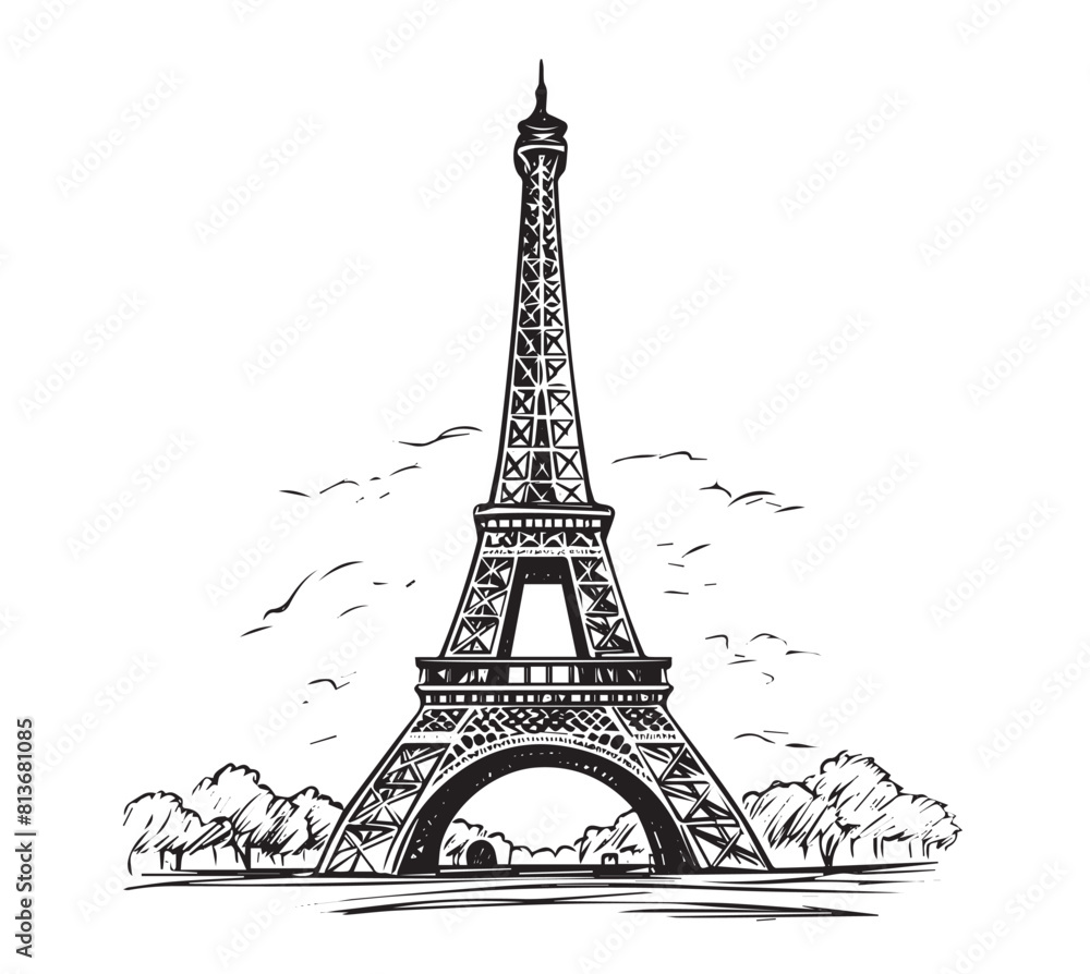 Fototapeta premium Eiffel tower city