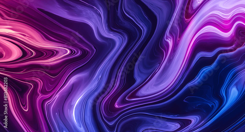 Dynamic Swirls of Vivid Acrylic Liquid Paint Textures: Bold Hues and Emotional Abstract an artwork created with generative AI tools