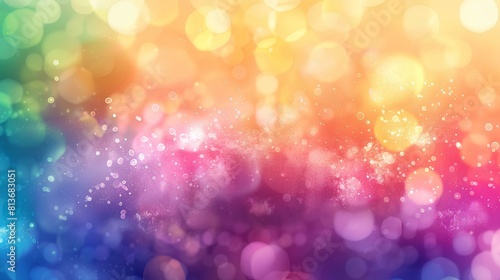 Colorful abstract background with blurred bokeh lights.