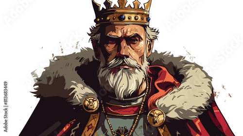 king wise melchior over white Vectot style vector design photo