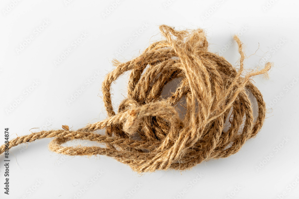 hemp rope on white background
hemp rope on white background