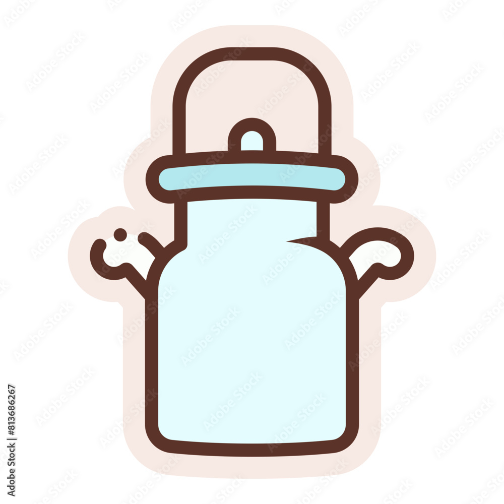 Obraz premium milk can container sticker