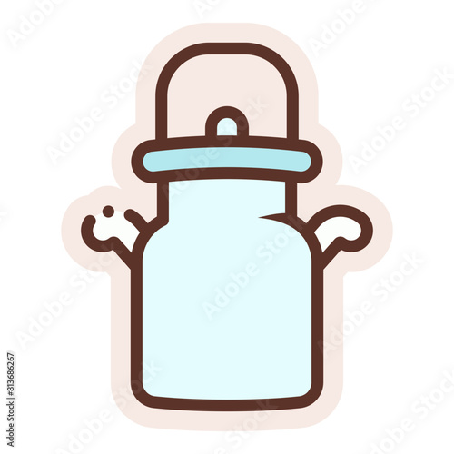 milk can container sticker