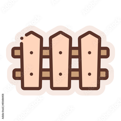 wooden fence sticker