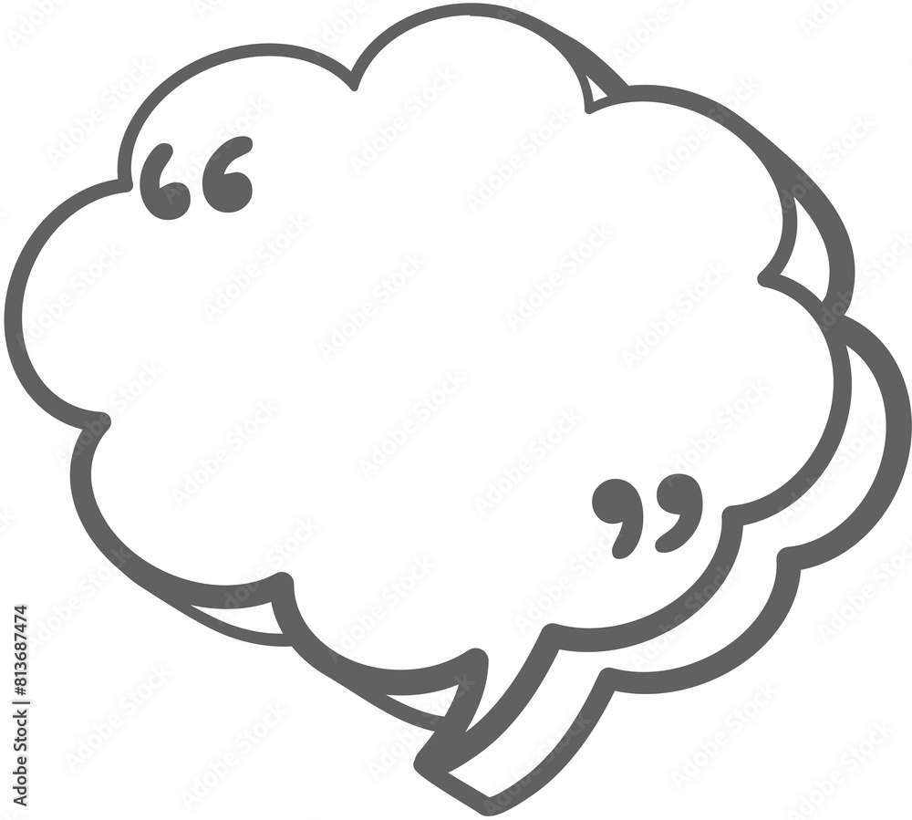 3d black and white color speech bubble balloon with quotation marks, icon sticker memo keyword planner text box banner, flat png transparent element design 3d black and white color speech bubble balloon with quotation marks, icon sticker memo keyword planner text box banner, flat png transparent element design