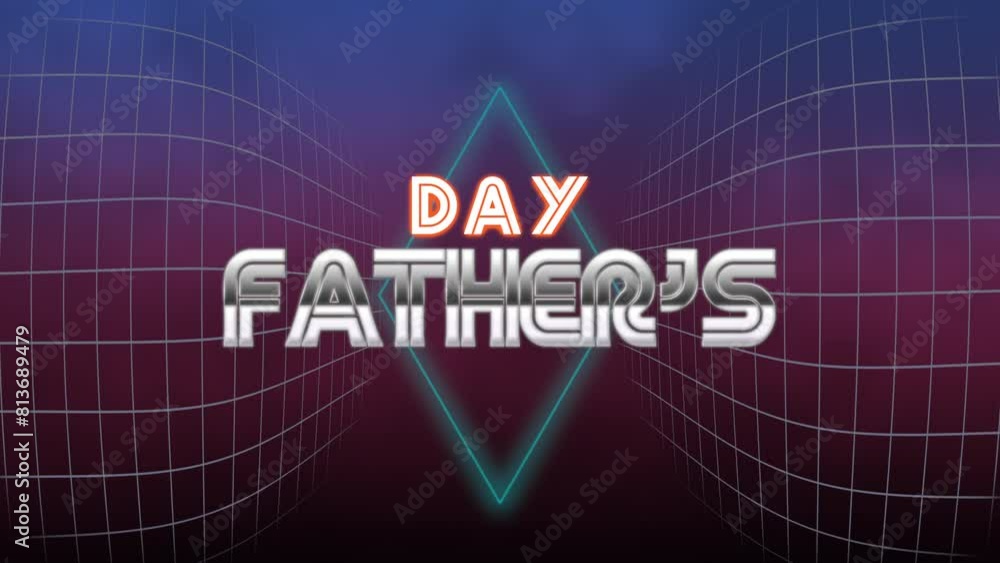 A vibrant grid with blue and purple hues hosts diagonal white text spelling A vibrant grid with blue and purple hues hosts diagonal white text spelling