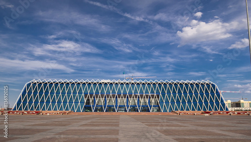 Schilderij op canvas Palace of Independence timelapse hyperlapse, Central Asia, Kazakhstan, Astana
