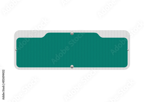 Miami blank street sign with reflective effect in vector