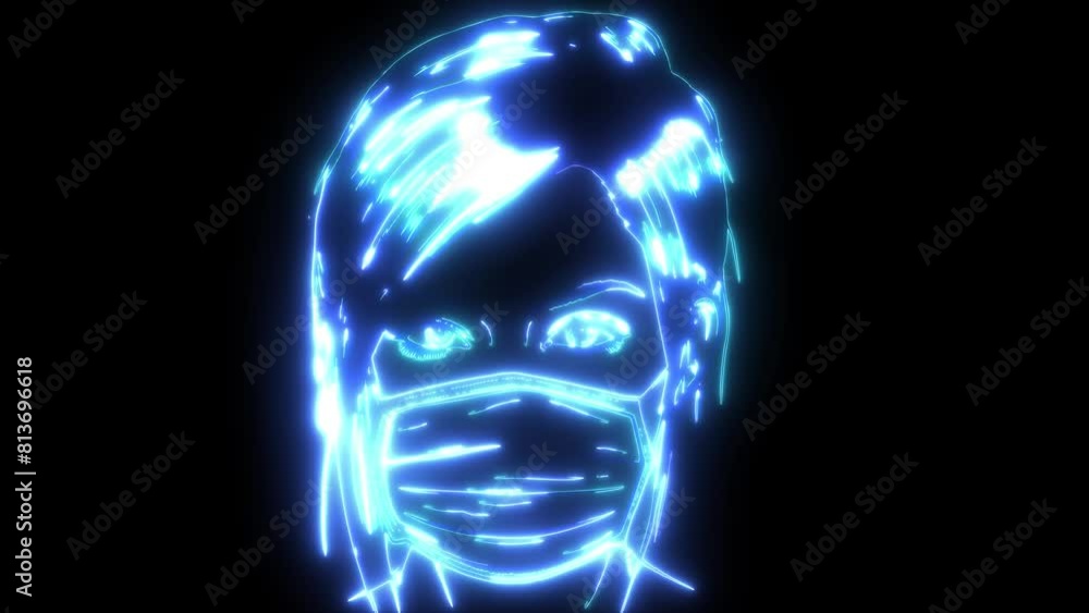 Woman face with medical mask Woman face with medical mask