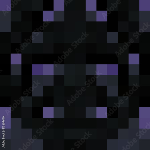 Black and purple pixel square pattern