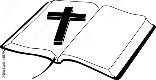cross on the book