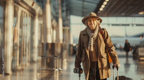 Elderly Woman Traveling Solo